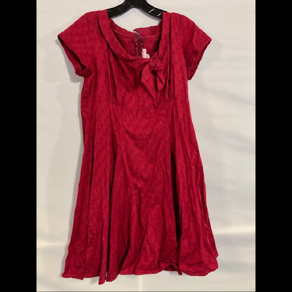 50’s style red polka dot dress